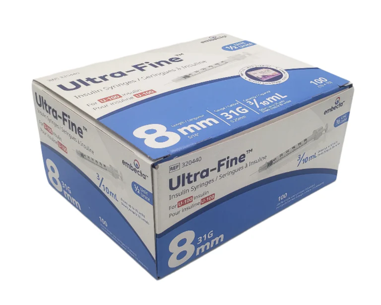 0.3ml x 31G x 8mm Insulin Syringes with BD Ultra-Fine Needle